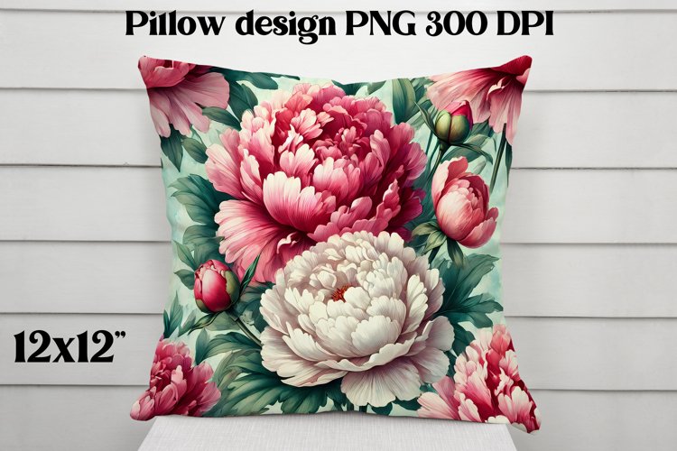 Flower pattern pillow design | Flower digital paper example image 1