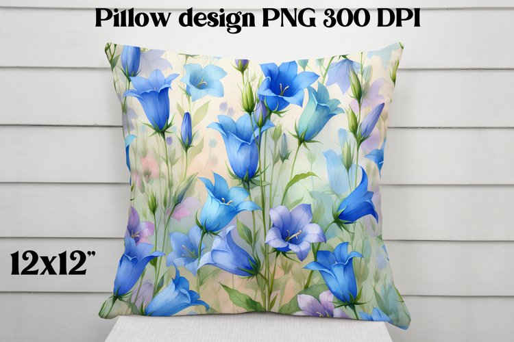 Flower pattern pillow design | Flower digital paper example image 1