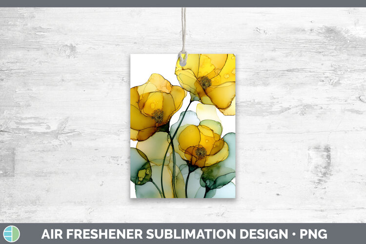 GorgeousFlowers 01 Alcohol Ink Air Freshener design.