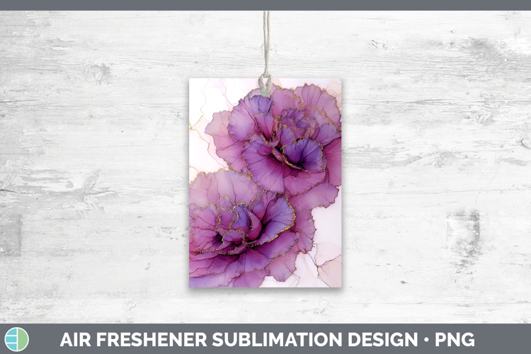 Carnation Flowers 01 Alcohol Ink Air Freshener Sublimation D
