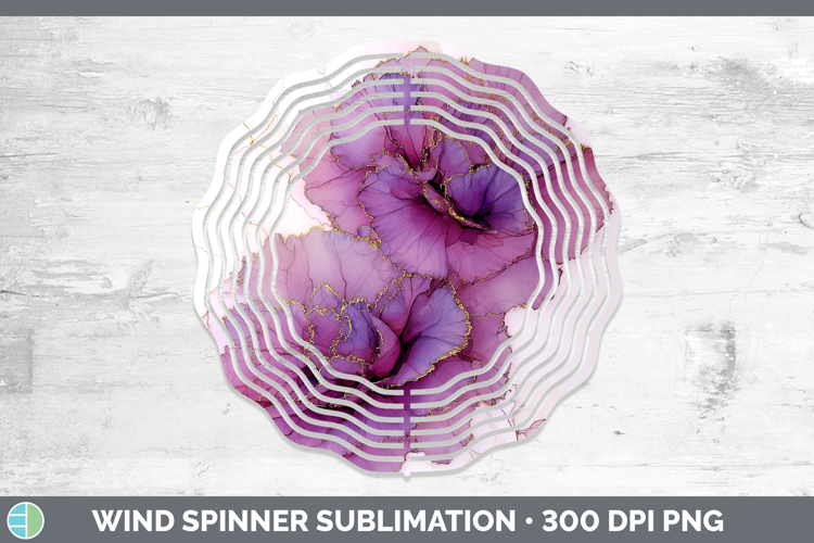 Carnation Flowers 01 Alcohol Ink Wind Spinner Sublimation De