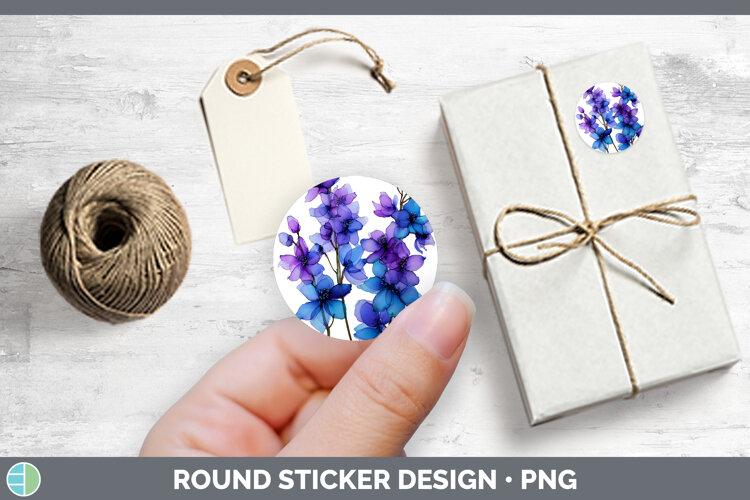 GorgeousFlowers 01 Alcohol Ink Stickers design.