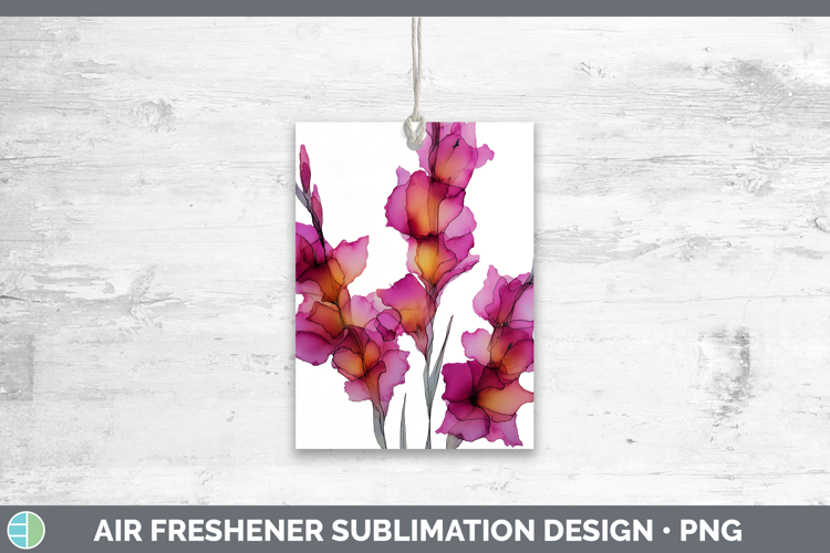 Gladiolus Flowers 01 Alcohol Ink Air Freshener Sublimation D
