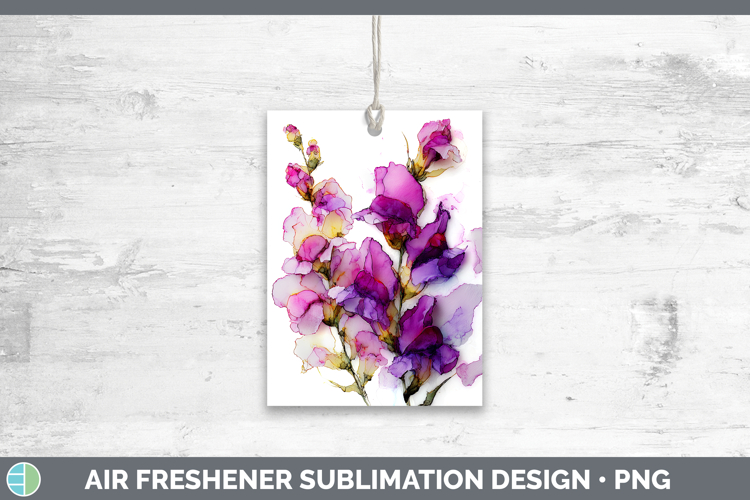 Snapdragon Flowers 01 Alcohol Ink Air Freshener Sublimation