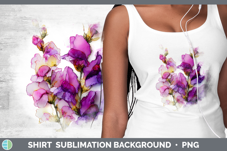 Snapdragon Flowers 01 Alcohol Ink Shirt Sublimation Design