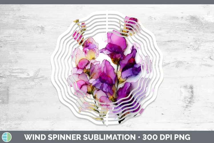Snapdragon Flowers 01 Alcohol Ink Wind Spinner Sublimation D