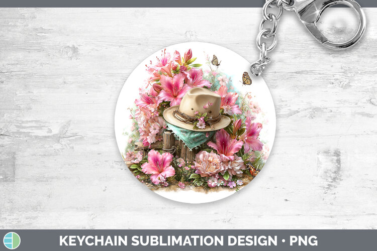 GorgeousFlowers 01 Bandana Summer Keychain design.