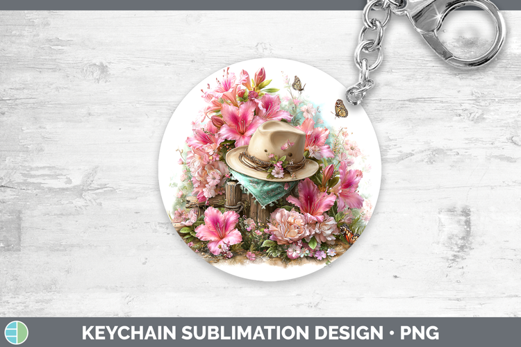 Flowers 01 Bandana Summer Azalea Keychain Sublimation Keyrin