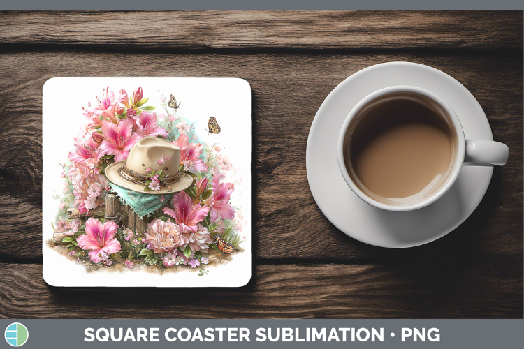 Flowers 01 Bandana Summer Azalea Square Coaster Sublimation