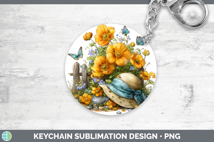 Flowers 01 Bandana Summer Buttercup Keychain Sublimation Key