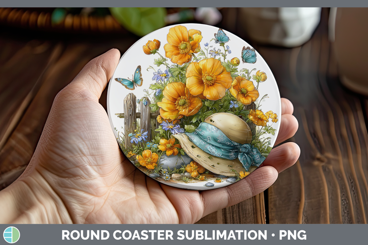Flowers 01 Bandana Summer Buttercup Round Coaster Sublimatio