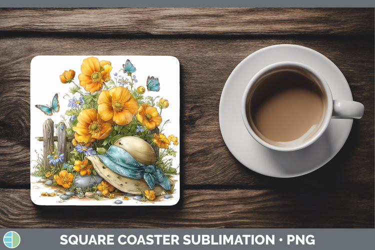 Flowers 01 Bandana Summer Buttercup Square Coaster Sublimati