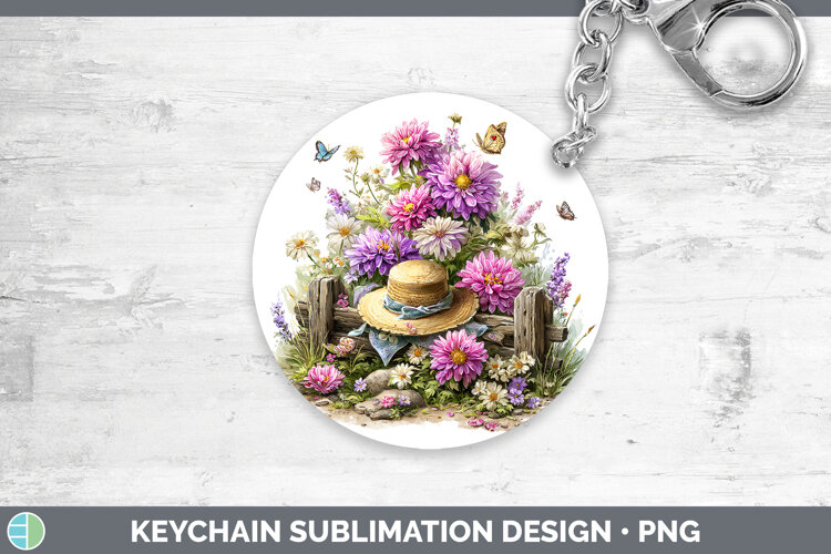 GorgeousFlowers 01 Bandana Summer Keychain design.