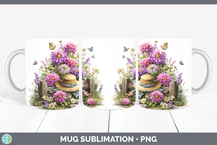 Flowers 01 Bandana Summer Chrysanthemum Mug Wrap Sublimation