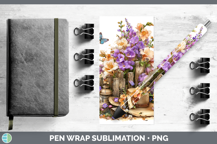 Flowers 01 Bandana Summer Freesia Pen Wrap Sublimation Pen D