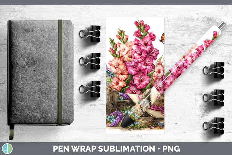 Flowers 01 Bandana Summer Gladiolus Pen Wrap Sublimation Pen
