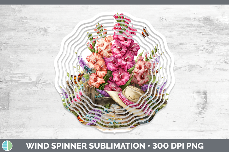Flowers 01 Bandana Summer Gladiolus Wind Spinner Sublimation