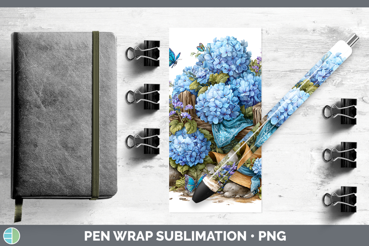 Flowers 01 Bandana Summer Hydrangea Pen Wrap Sublimation Pen