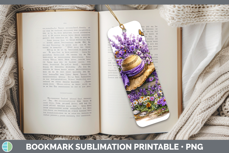 Flowers 01 Bandana Summer Lavender Bookmark Sublimation Prin