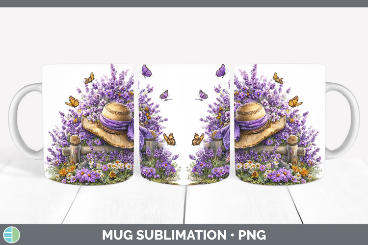 Flowers 01 Bandana Summer Lavender Mug Wrap Sublimation Coff