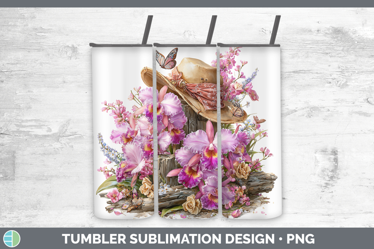 Flowers 01 Bandana Summer Orchid Tumbler Sublimation 20 oz S