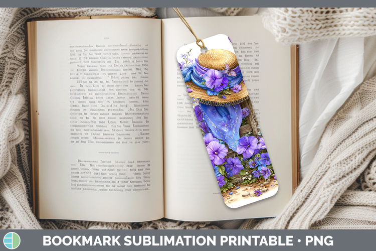 Flowers 01 Bandana Summer Periwinkle Bookmark Sublimation Pr