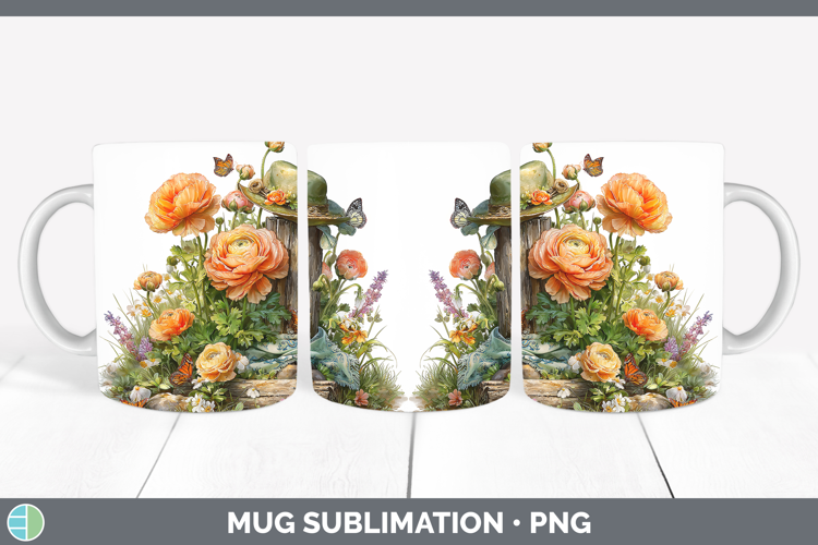 Flowers 01 Bandana Summer Ranunculus Mug Wrap Sublimation Co