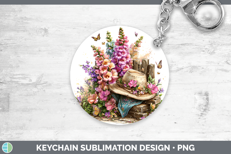 Flowers 01 Bandana Summer Snapdragon Keychain Sublimation Ke
