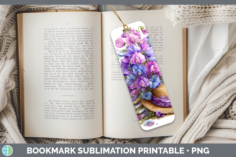Flowers 01 Bandana Summer Sweet Pea Bookmark Sublimation Pri