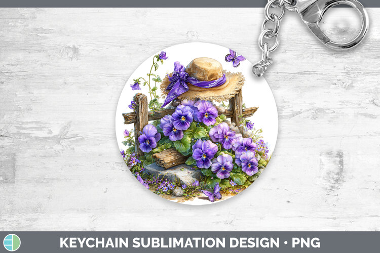 GorgeousFlowers 01 Bandana Summer Keychain design.