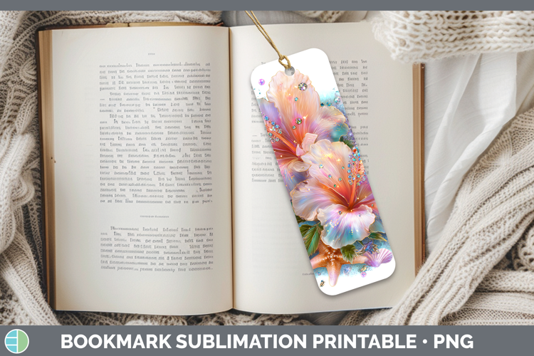 Azalea Bookmark Flowers 01 Beach Sublimation Printable Desig