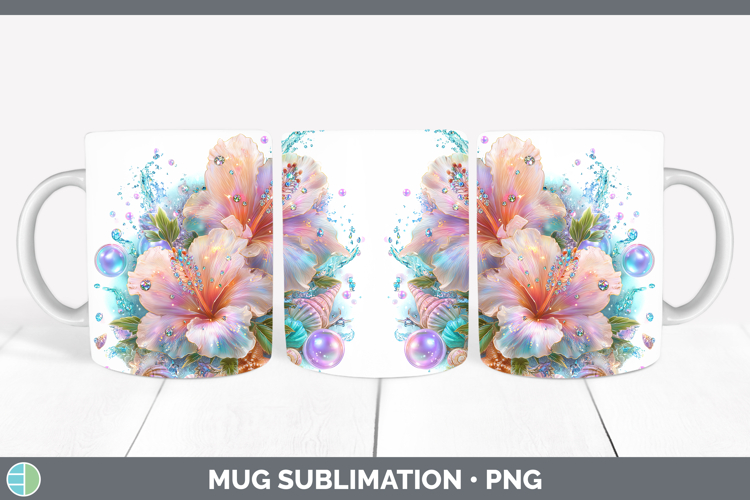 Azalea Mug Wrap Flowers 01 Beach Sublimation Coffee Cup Desi