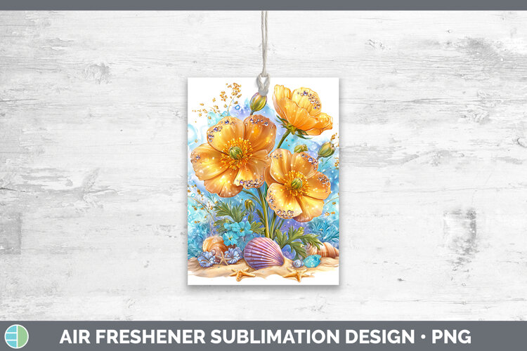 GorgeousFlowers 01 Beach Air Freshener design.