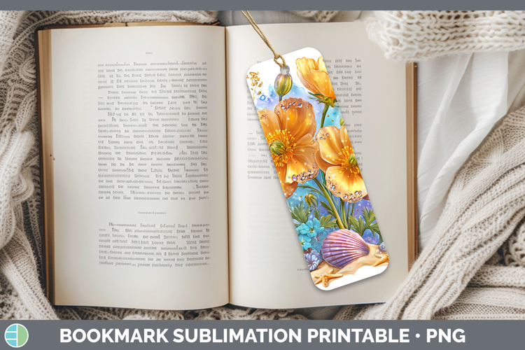 Buttercup Bookmark Flowers 01 Beach Sublimation Printable De