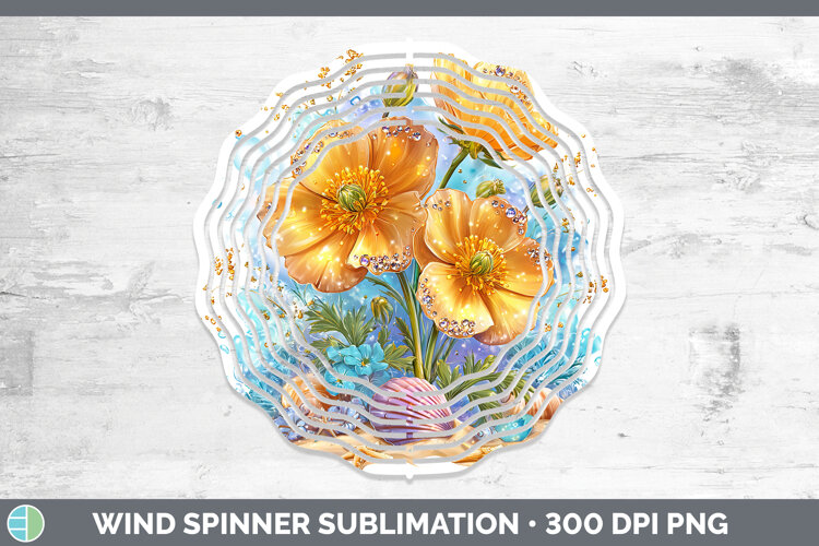 GorgeousFlowers 01 Beach Wind Spinner design.
