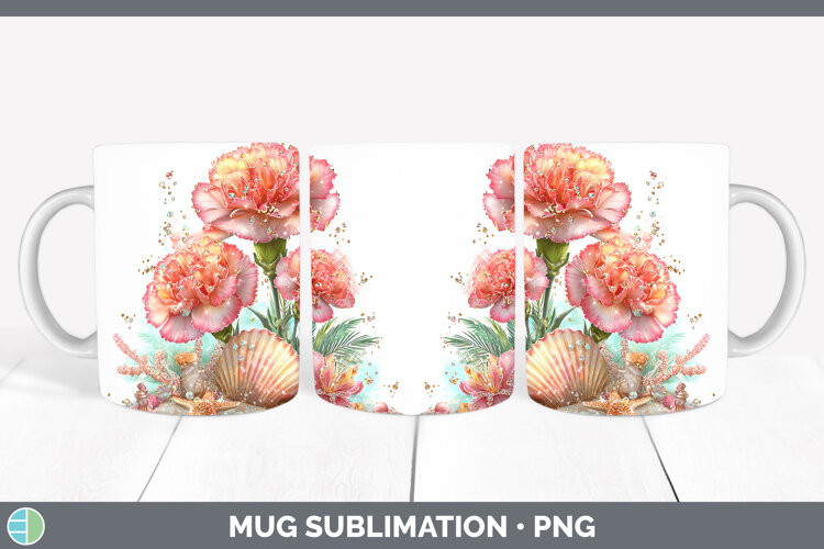 GorgeousFlowers 01 Beach Mug Wrap design.