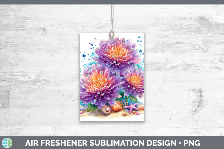 Chrysanthemum Air Freshener Flowers 01 Beach Sublimation Car