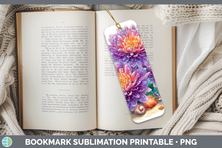 Chrysanthemum Bookmark Flowers 01 Beach Sublimation Printabl
