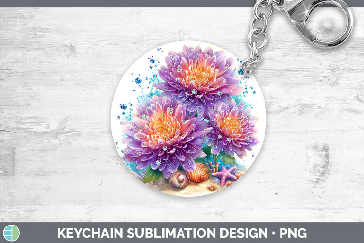GorgeousFlowers 01 Beach Keychain design.