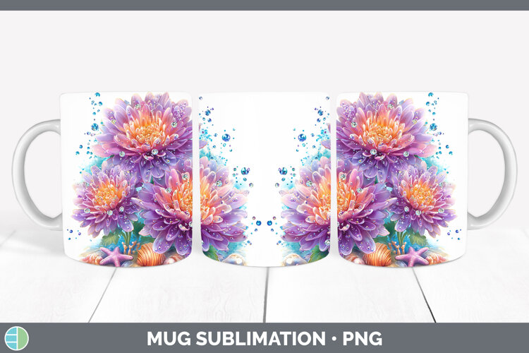 GorgeousFlowers 01 Beach Mug Wrap design.