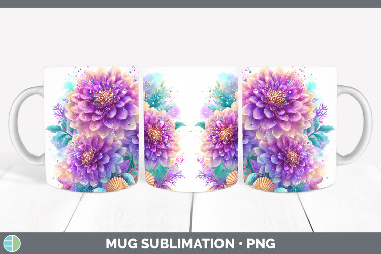 GorgeousFlowers 01 Beach Mug Wrap design.