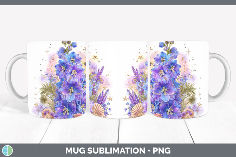 GorgeousFlowers 01 Beach Mug Wrap design.