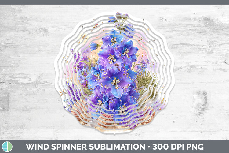 GorgeousFlowers 01 Beach Wind Spinner design.