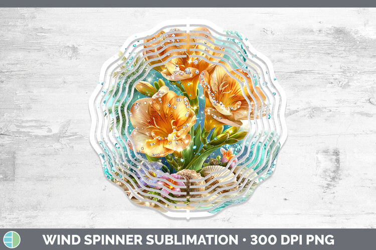 GorgeousFlowers 01 Beach Wind Spinner design.