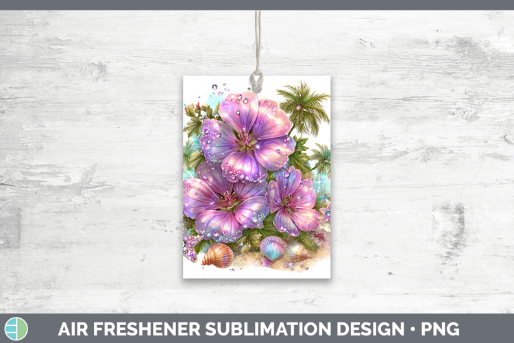Geranium Air Freshener Flowers 01 Beach Sublimation Car Fres