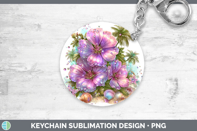GorgeousFlowers 01 Beach Keychain design.