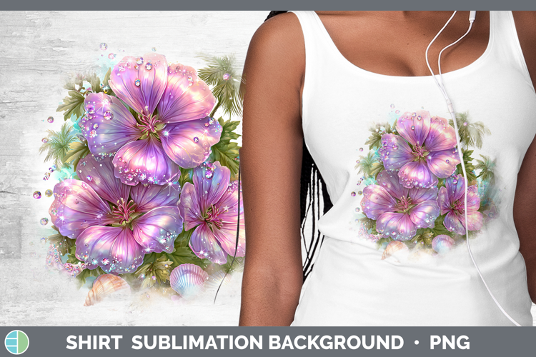 Geranium Shirt Flowers 01 Beach Sublimation Background Desig