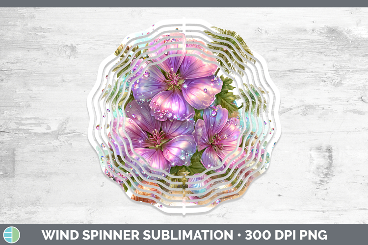 Geranium Wind Spinner Flowers 01 Beach Sublimation Spinner D