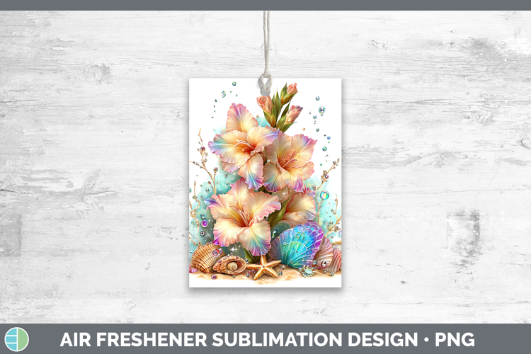 Gladiolus Air Freshener Flowers 01 Beach Sublimation Car Fre