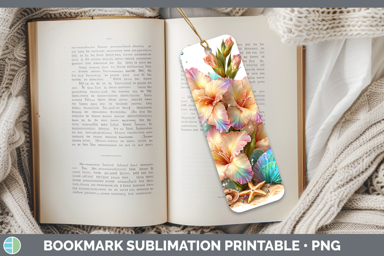 Gladiolus Bookmark Flowers 01 Beach Sublimation Printable De